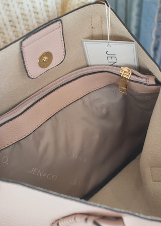 Micah Whipstitch Tote - Mauve