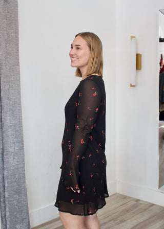 Campbell Rio Floral Mini Dress - Black