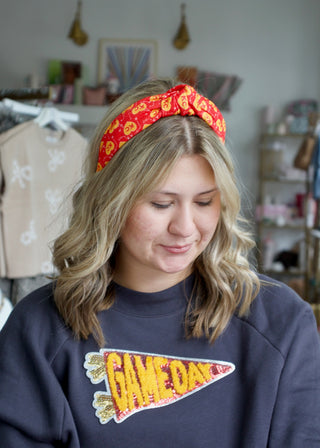 Football Knotted Headband