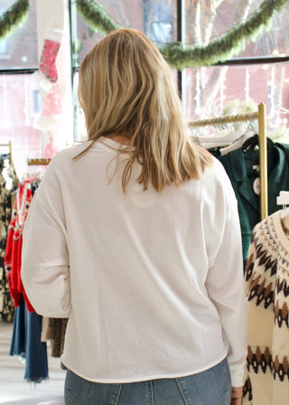 Very Merry Lounge Sweatshirt - Ivory