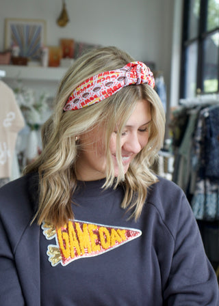 Football Knotted Headband