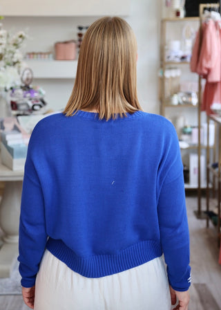 Sienna Palm Sweater - Nautical