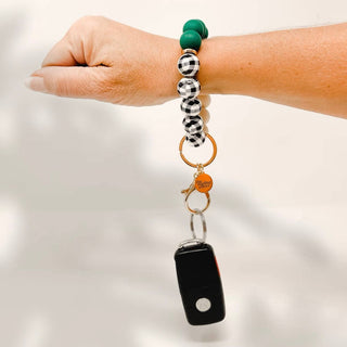 Hands-Free Keychain Wristlet - Pretty in Plaid