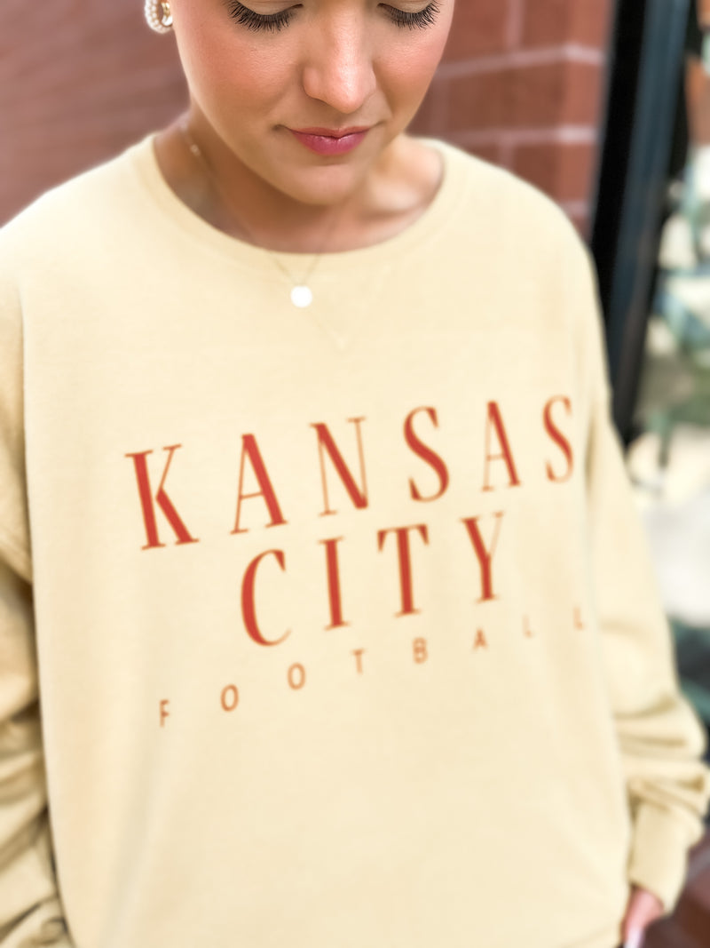 Kansas City Football Vintage Crew - Gold