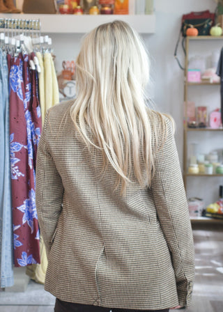 Evan Check Blazer - Dark Chocolate