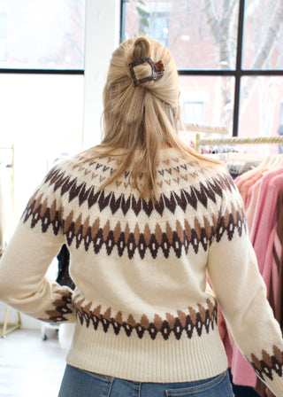 Multicolor Fair Isle Cardigan - Ivory