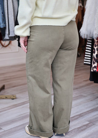 Bristol Wide Leg Pant - Vineyard