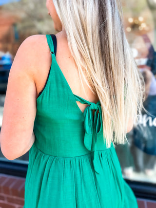 Tiered Mini Dress - Green