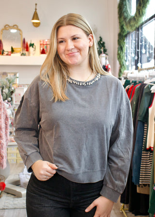 Zella Top - Black Acid Wash