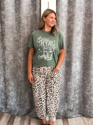 Spicy Marg Boyfriend Tee - Hunter Green