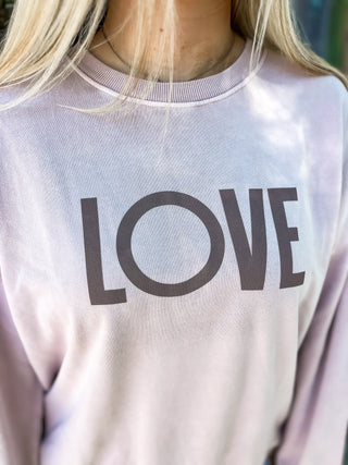 Love Sunday Sweatshirt - Lilac Gray