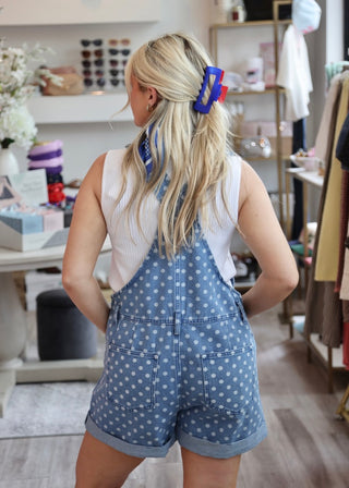 Denim Dot Overalls