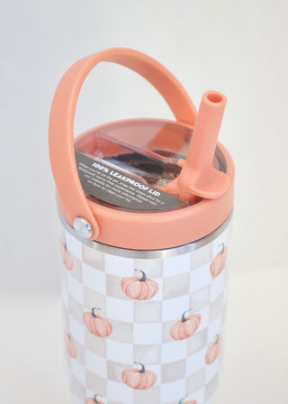 Fall 30oz Leakproof To-Go Tumbler - Pumpkin Check