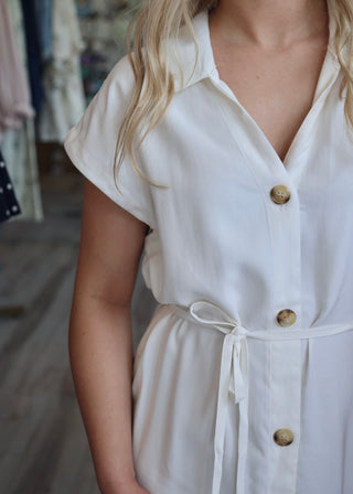 Bydalano Belt Dress - White