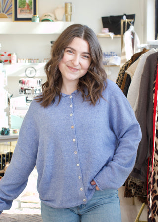 Piper Cardigan - Dusty Blue