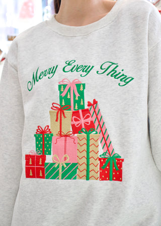 Merry Metallic Sweatshirt - Grey