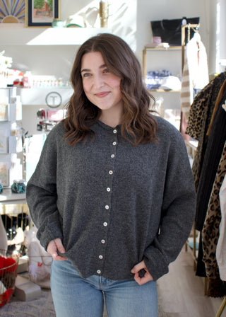 Piper Cardigan - Charcoal