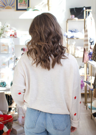 Piper Cardigan - Red Stars