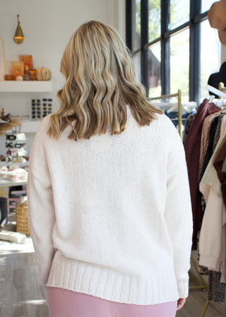 Beck Textured Sweater - Crystal