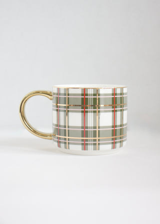 Green Plaid Coffee Mug