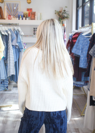 Roll-Up Sweater - Cream