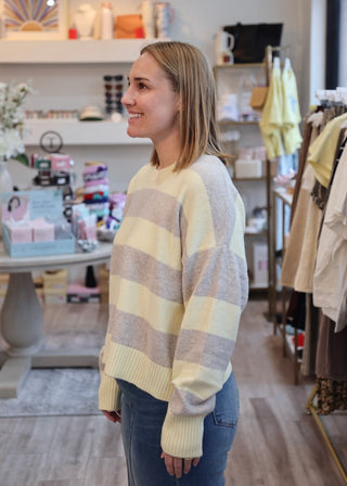 Cirrus Stripe Sweater - Sunnyside