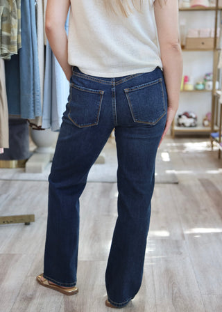 Anika Crop Flare Denim - Moonlight