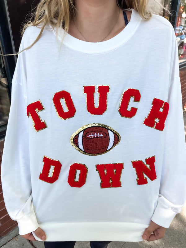 Touchdown Patch Sweatshirt - White