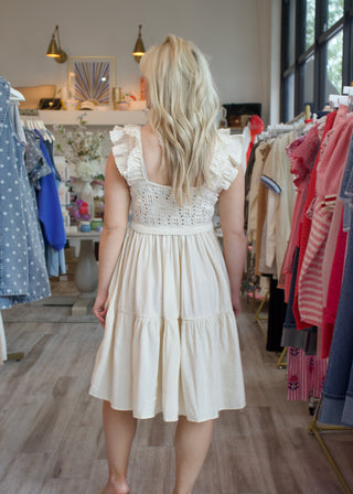 Clementine Lace Dress - Vintage Cream