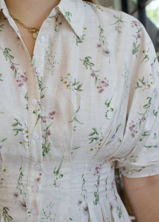 Floral Pleated Midi Dress