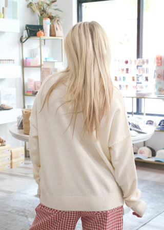 Merry Cursive Sweater - Ivory