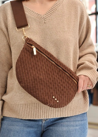 Suede Westlyn Woven Bum Bag