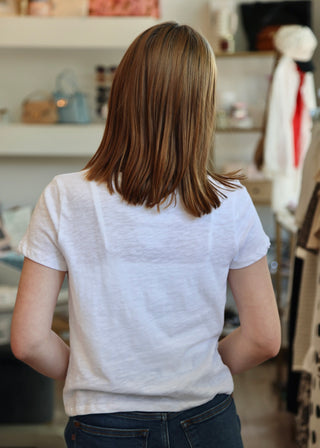 Junie Slub Tee Shirt - White