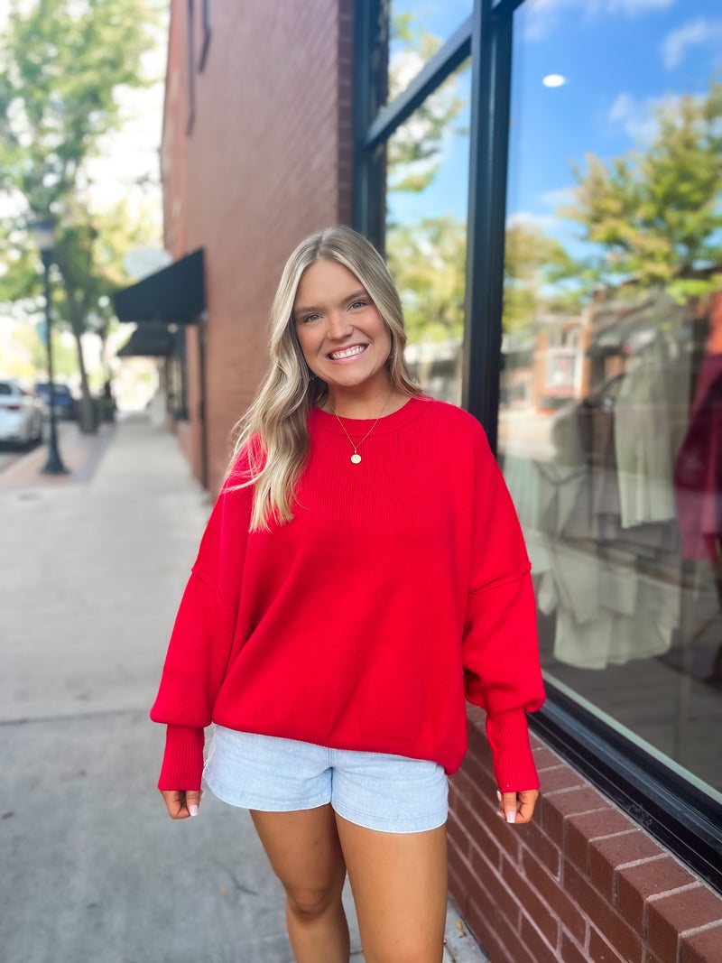 Can't Stress Enough Sweater - Red