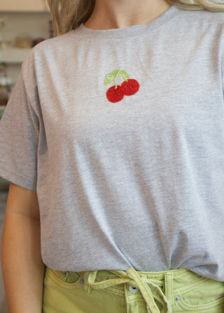 Ihnynna Cherry Top - Grey