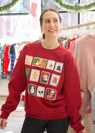 Holiday Stamps Sweatshirt