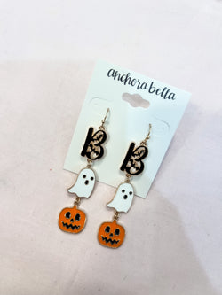 BOO & Linked Halloween Earrings