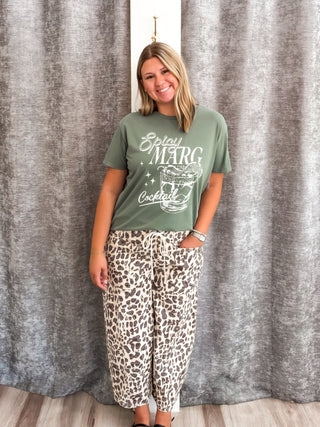 Spicy Marg Boyfriend Tee - Hunter Green