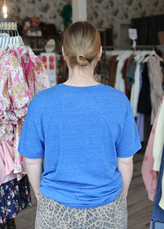 Blue and Pink Signature Tee