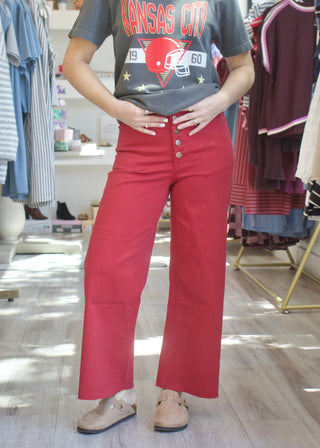 Twill Pants - Red Velvet