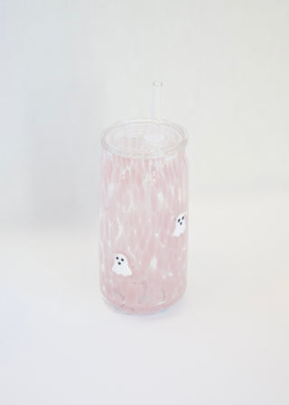 Fall 16oz Soda Glass - Ghost Charm