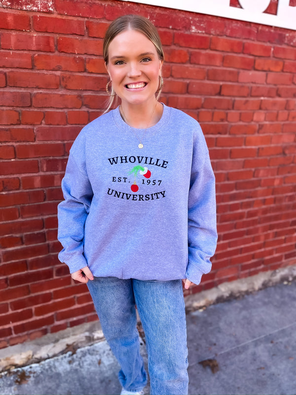 Whoville University Sweatshirt - Grey