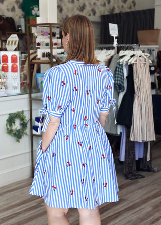 Cherry Dress - Blue