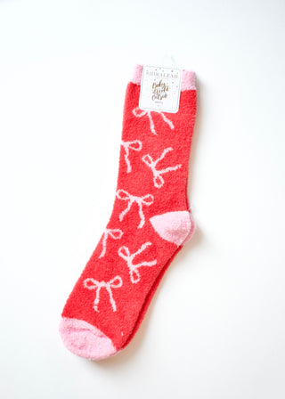 Bow Socks - Red