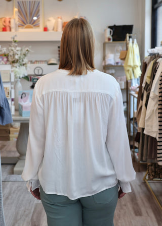 Darlene Embroidered Top - Off White