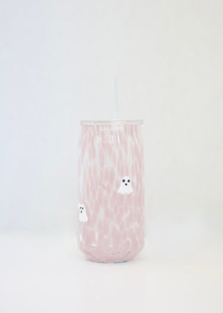 Fall 16oz Soda Glass - Ghost Charm