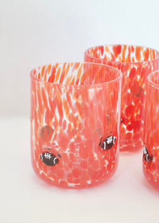 Fall 17oz Charm Glass - Red Football