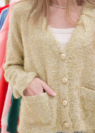 Luciana Cardigan Sweater - Gold