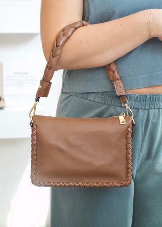 Judith Whipstitch Shoulder Bag - Brown