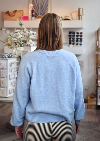 Coming Up Sweater - Blue Light